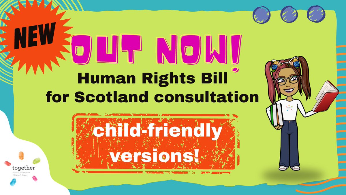 👋Meet 'Rosa the Researcher' Rosa is helping Together & @scotgov with the #HumanRights Bill consultation This facilitator guide & booklet supports children & young people who have experience of thinking about human rights 📎 bit.ly/46Xcyie #AllOurRights