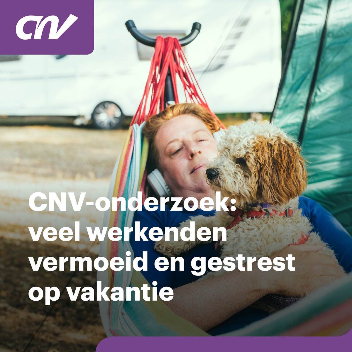 CNV-onderzoek: 37% van de werkenden gaat moe en gestrest op vakantie. 27% ervaart dit jaar zelfs meer stress dan voorheen. Uitrusten is cruciaal om gezond te blijven en burn-outs op lange termijn te voorkomen. 

Meer weten over dit onderzoek? Check:
tinyurl.com/fp63dv5j