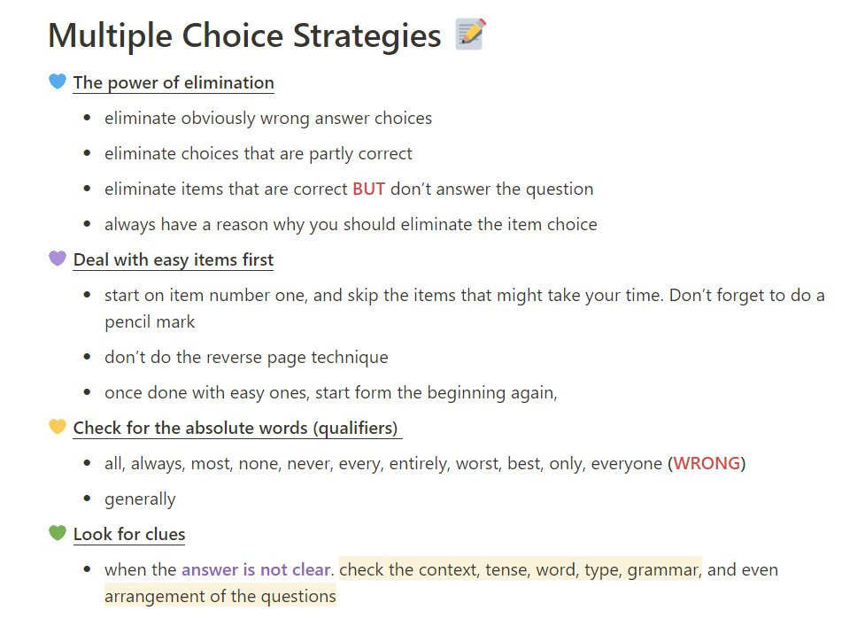 Hi, #rpmtwt✨in relation to my previous tweet, I got these BE tips from one of my favorite college professors who took the BLEPP 2018. Good luck, soon RPms and RPsys! 🍀 #blepp2023
