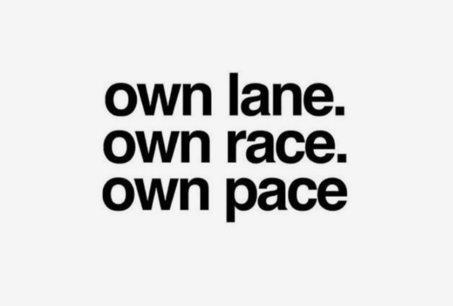 Soar at your own pace💎 Life's not a competition, it's a journey, and you've got your own lane to conquer!