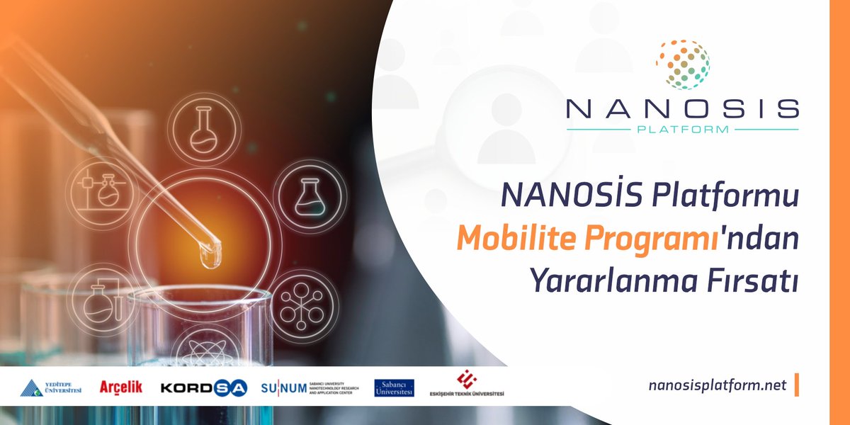 NANOSİS Platformu'nda araştırmacı olma fırsatı! 

NANOSİS Tümleşik, İşlevsel Ölçeklenebilir Nanoyapılar ve Nanosistemler başlıklı Araştırma Platformu Projelerinde çalışmak, deneyim kazanmak isterseniz aramıza katılın!

Başvuru için: app.smartsheet.com/b/form/e64ac69…

#smarttextiles
