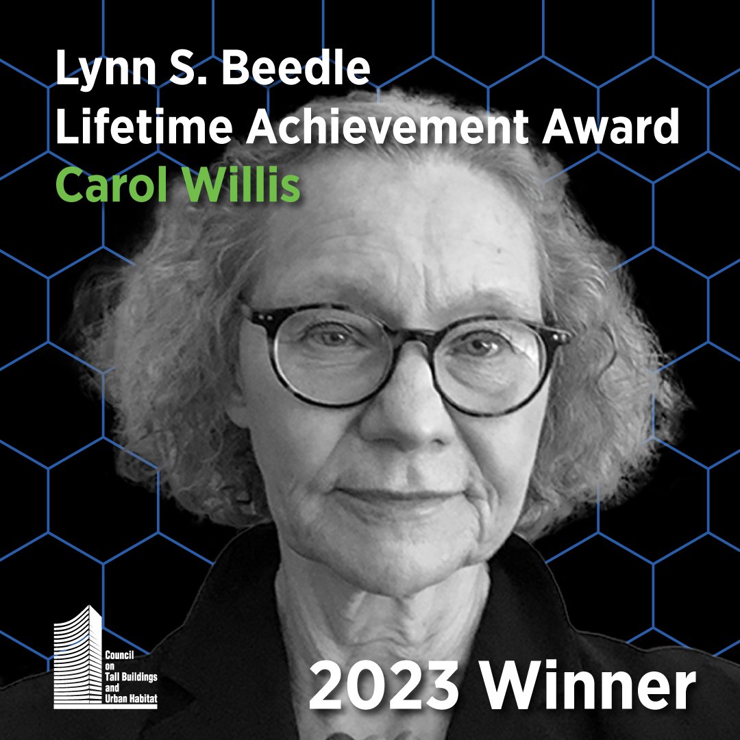 Congratulations to the #CTBUH #LifetimeAchievement Award winners: Carol Willis, founder of @SkyMuseum in #NYC and Patrick Bellew, founding director of @AtelierTen