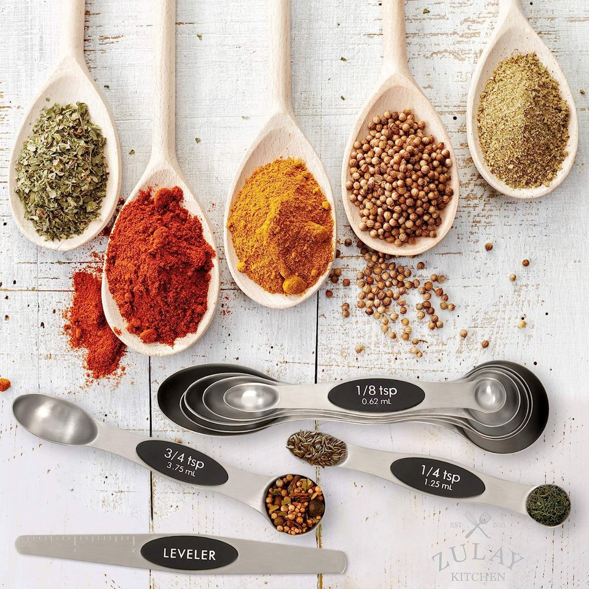 8 Piece Set with Leveler ✨

✅Unique Magnetic Design
The magnets are strong enough to fasten securely to any metal surface and hold all spoons together during storage. 🙌

Check this out! 📣
amazon.com/Magnetic-Measu… 🛒