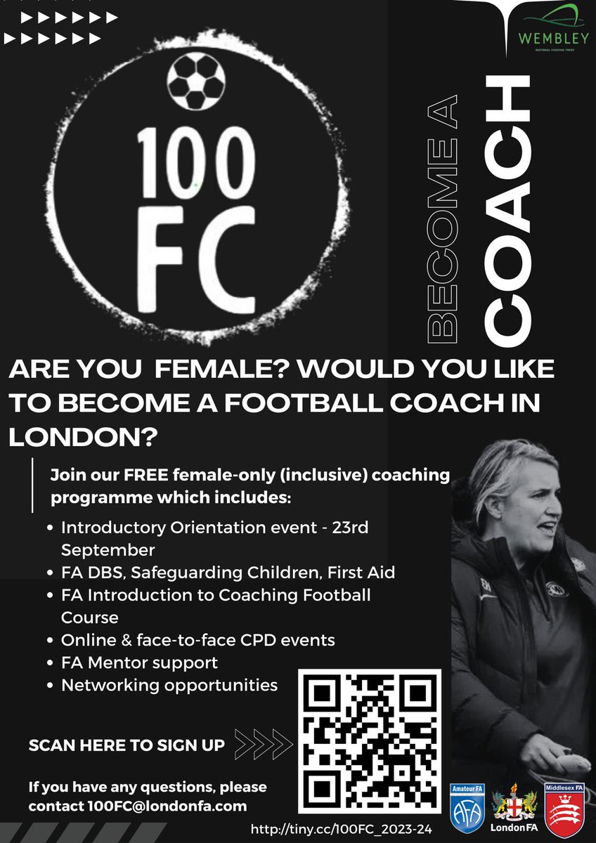 If you're a female and are interested in coaching football in London please check out this amazing opportunity from <a href="/LondonFA/">London Football</a> !