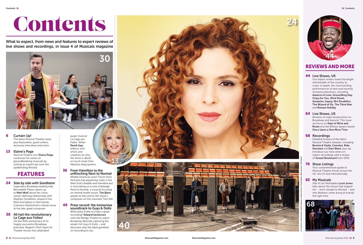 Just to whet your appetite on the contents of the August/September issue of <a href="/MusicalsMag/">Musicals magazine</a> - on sale from Friday (28 July) and available from all good retailers or from MusicalsMagazine.com/magazine where you can also subscribe!