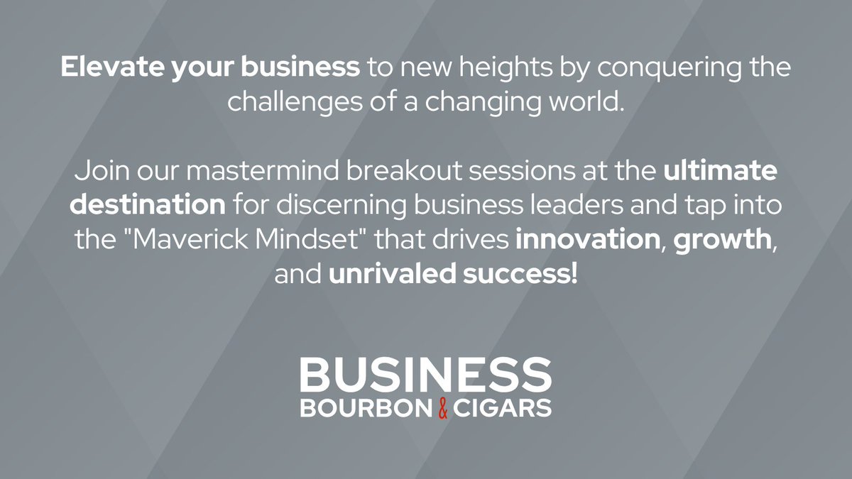 Ready to challenge the norms & embrace the power of disruption?

Join the conversation and tell us:

👉🏼 How do you stay ahead of the curve in your industry?

#ChallengeTheNorm #BusinessGrowth #BusinessBourbonCigars  #businessgrowth