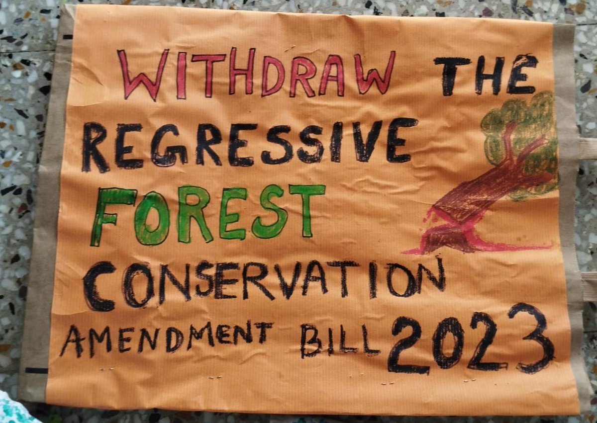 The FCA 2023 violates the Forest Rights Act and the fundamental rights of millions of forest dwelling people, it must be scrapped! #SaveIndianForests #ScrapForestConservationAmendmentBill2023 @pmoindia <a href="/moefcc/">MoEF&CC</a>