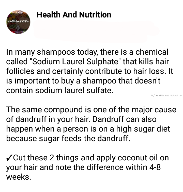 Avoid Shampoo that contain 'Sodium Laurel Sulphate', a major cause of your hair loss.
.
.
.
#hair #hairloss #hairgoals #shampoo #sodiumlaurelsulfate #hairhealth #smoothhair #shinnyhair #dandruff #dandruffremoval #dandrufftreatment