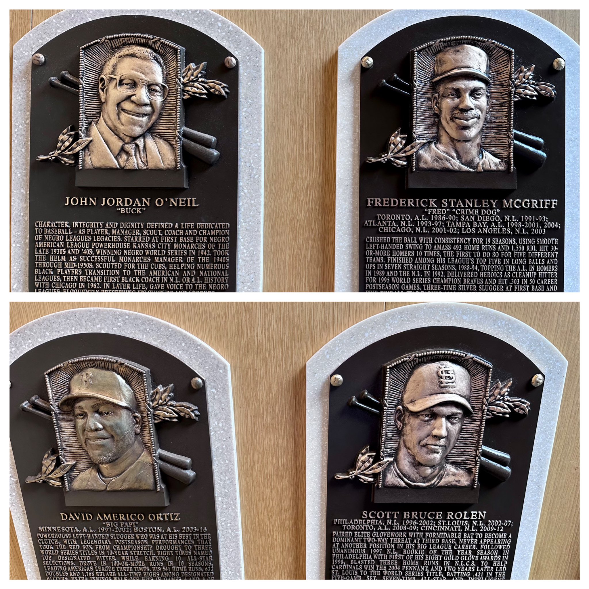 Jayson Stark on X: The Hall of Fame plaques of the two newest