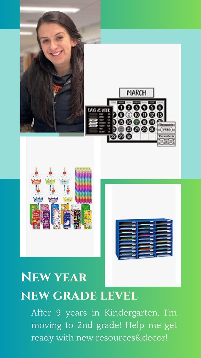 <a href="/MrWeissman/">Mr. Weissman</a> ♥️Thank you for the place to share!!
🍎10th year of teaching
👩🏻‍🏫New to 2nd grade
🏡I want to create a comfortable space for my students to learn in!
✨Sprinkle/RT to #clearthelist 
Any help is greatly appreciated!
#ClearTheListWithAlane #JohnClearMyList 

amazon.com/hz/wishlist/ls…