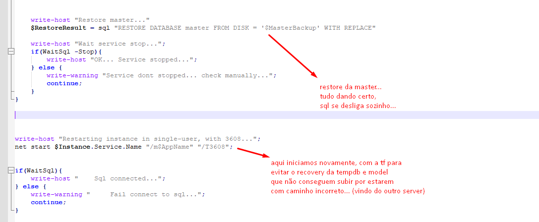 rod_rrg's tweet photo. Algumas imagens do trecho do script RestoreMaster.ps1, que devo subir no meu git depois... https://t.co/3gsz0yLt8J