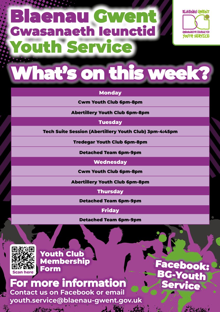 This week's Youth clubs and detached!!! 😊

We've upped our youth clubs this summer and will be keeping several clubs open through the holidays!!! 😁

Don't forget about our Welfare Wednesdays also!