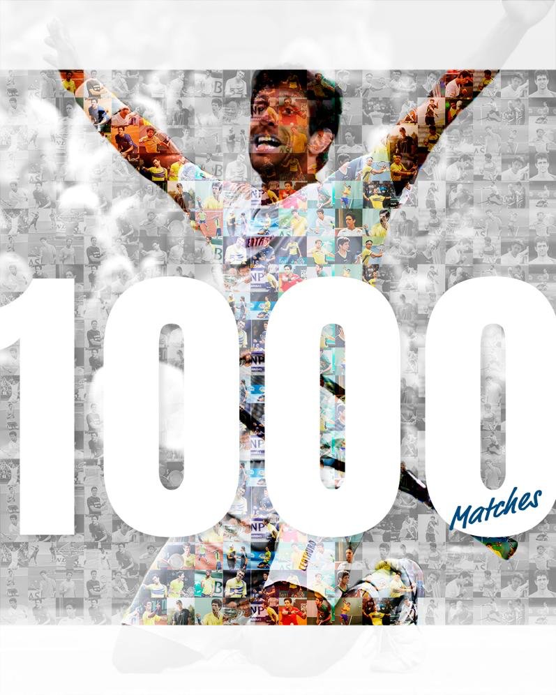 👏 Standing ovation for <a href="/marcelomelo83/">Marcelo Melo</a>! Today he becomes the first active player on the <a href="/atptour/">ATP Tour</a> to play in 1,000 career ATP Tour-level matches in doubles. 

Marcelo and partner John Peers are the first match today on Stadium Court at 11 a.m.