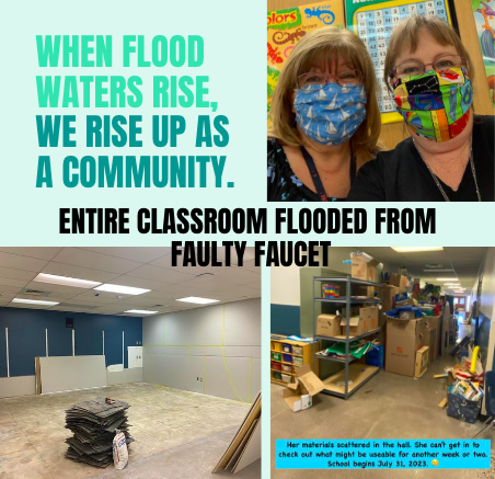 <a href="/MrWeissman/">Mr. Weissman</a> This is my teammate <a href="/GailDold/">GDold</a>❤️
We survived #COVID19 in Kindergarten, T⃣O⃣G⃣E⃣T⃣H⃣E⃣R  But NOW Gail's room flooded.
Unknown if anything is salvageable.
Again, she will survive and I will help. T⃣O⃣G⃣E⃣T⃣H⃣E⃣R⃣ Please help #clearthelist 🍎 amazon.com/hz/wishlist/ls…