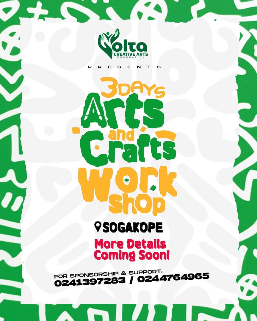 prince_kwaku's tweet photo. We're thrilled to announce 3Days Arts and Craft Workshop in Sogakope.
Stay tuned to our social media for more details @volta_caf
For Support & Sponsorship of art supplies, stationaries & monetary support: Please call 0241397283 / 0244764965
#UnlockingYourCreativePotential https://t.co/KpvQ9Jvzeb