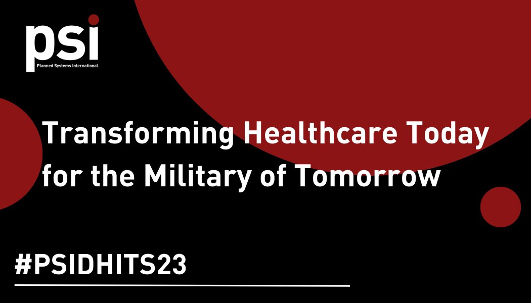 DHITS 2023 is just around the corner and PSI is bringing new and innovative capabilities and solutions to showcase!

Our theme for this year is…

“Transforming Healthcare Today for the Military of Tomorrow”

#PSIDHITS2023
#TransformHealthPSI
#DefenseHealthPSI
#WeArePSI