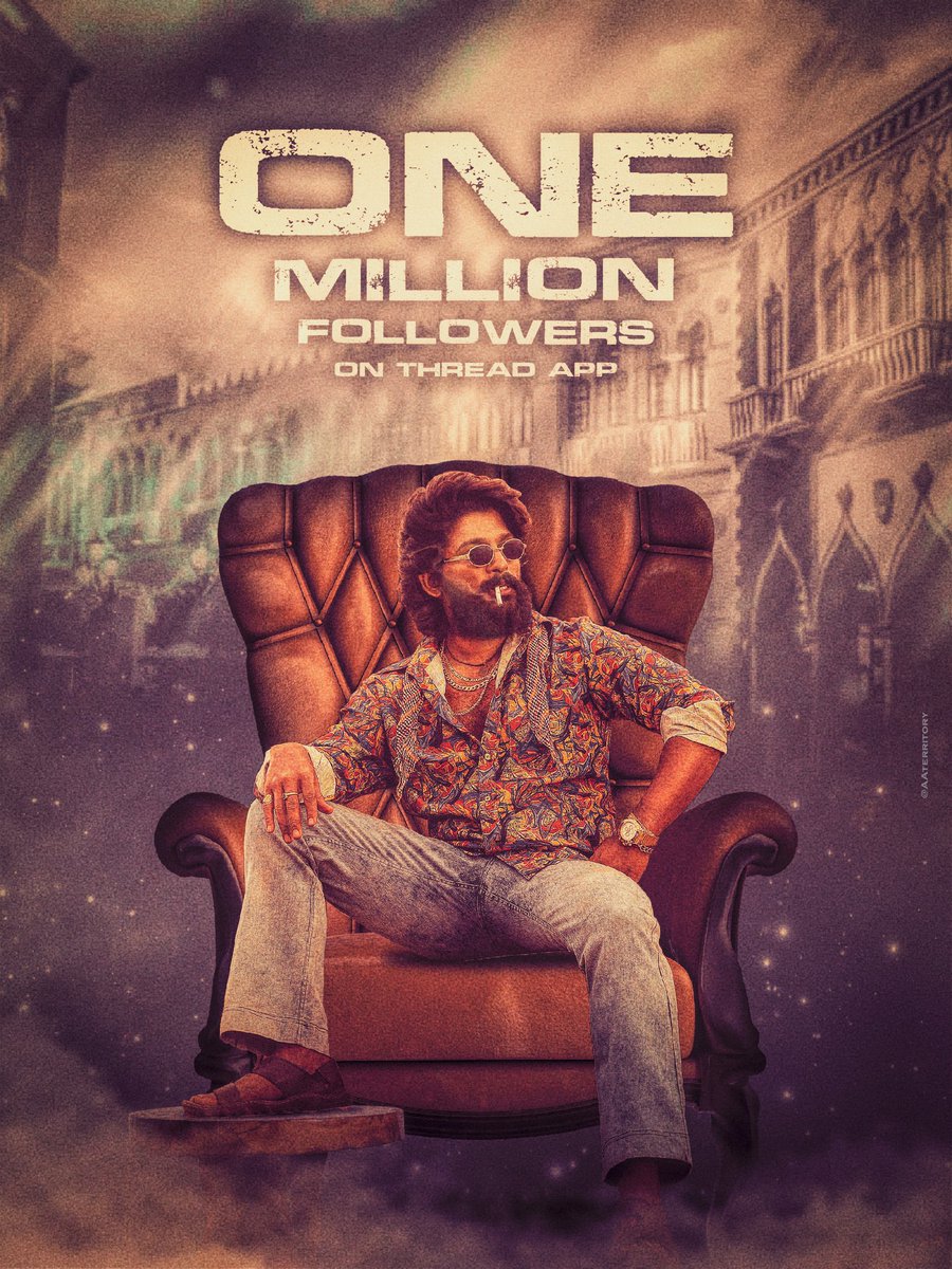 Siva_AADHF's tweet photo. First Indian Actor to Reach 1M Followers on T H R E A D  🔥💥

Conquering every Social media Platform like an Emperor @alluarjun 👑 https://t.co/iFyS2THLvD