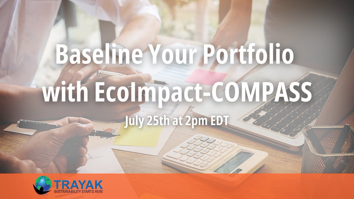 Learn how you can utilize EcoImpact-COMPASS to baseline your packaging or product portfolio and report to stakeholders! Register here trayak.com/resources/webi… #Sustainability #LCA #Innovation