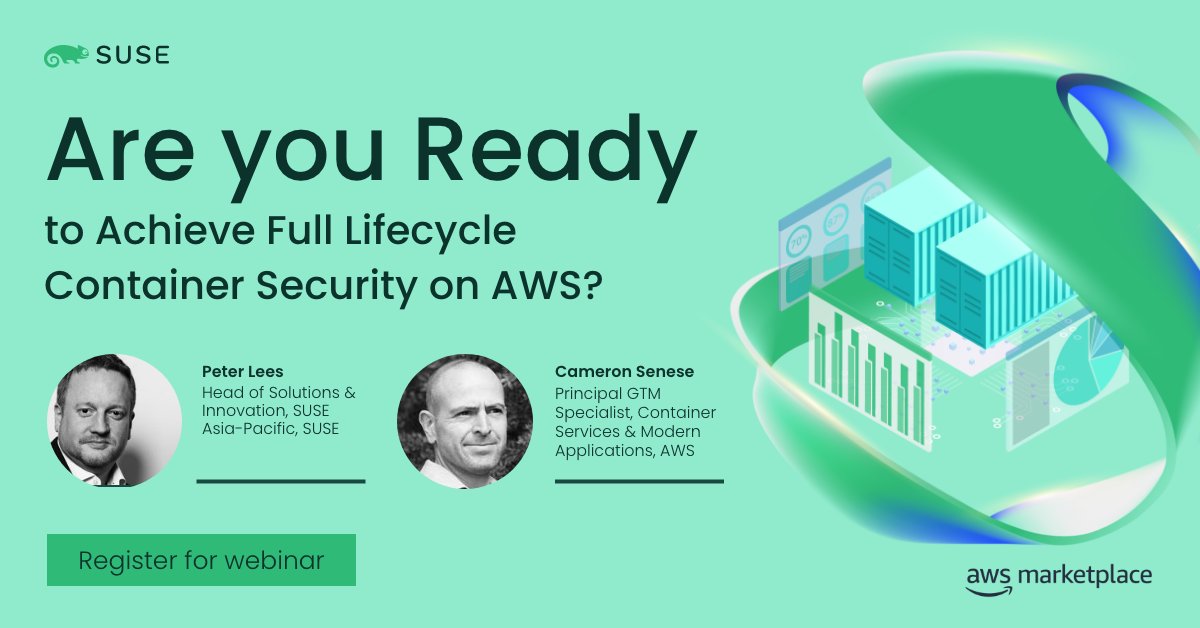 Join <a href="/SUSE/">SUSE</a> and <a href="/AWS/">Amazon Web Services</a>'s webinar on August 10 to learn how we can help you solve #security challenges with #Kubernetes and container security.
👉 Register today here: okt.to/ZEPSQp