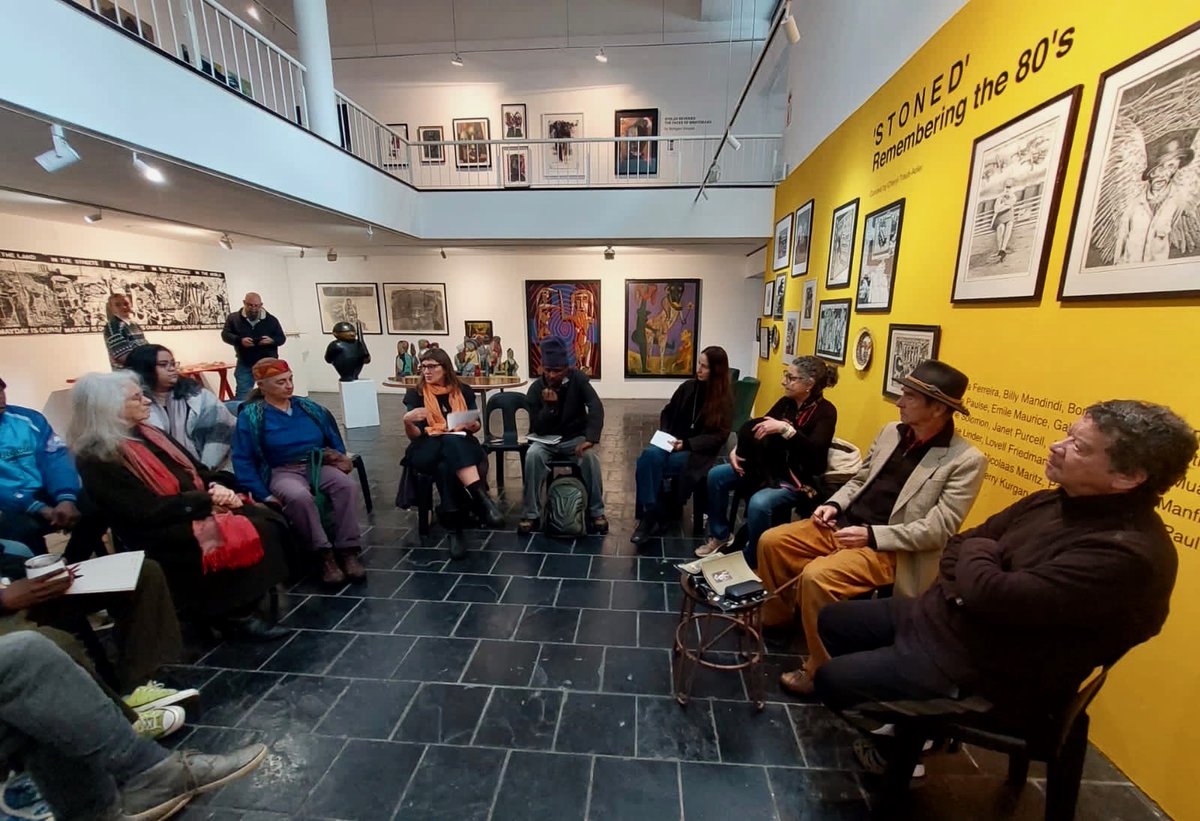 cheryltraubad's tweet photo. This is the final week to see the groundbreaking show, 'Stoned -Remembering the 80's.'  It has brought together artists &amp; cultural workers from the 70's / 80's - showcasing this extraordinary period of South African history, a time when art really made a difference! #capetown https://t.co/N1VBM9d27R