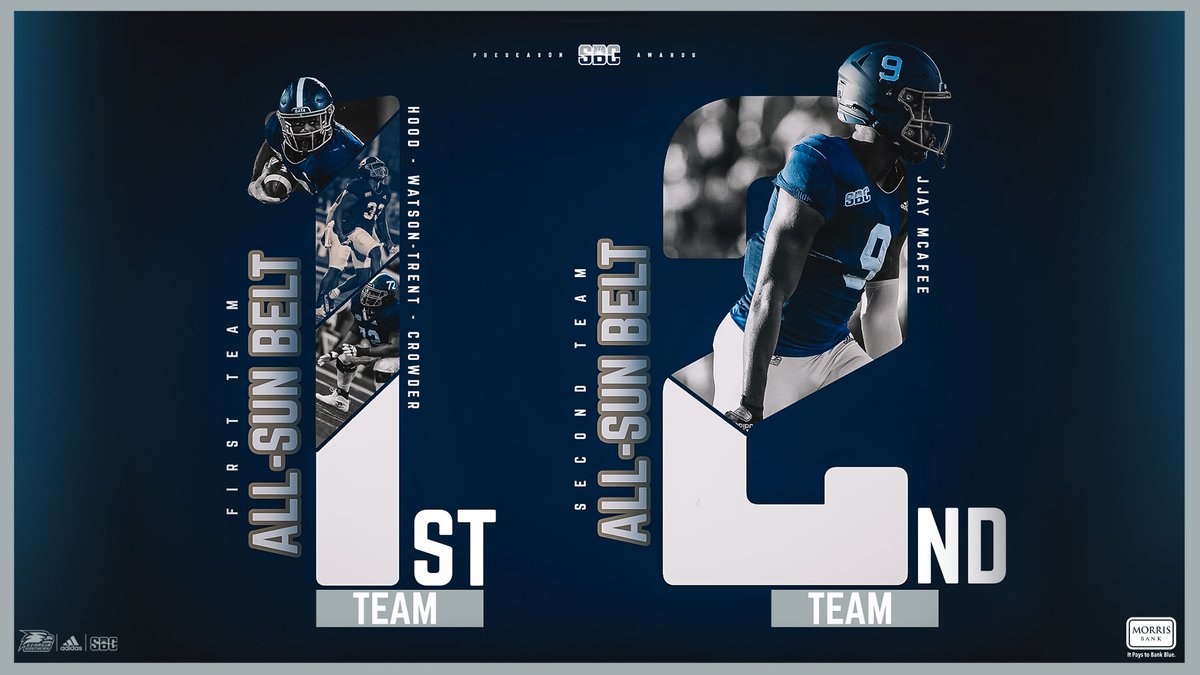 GSAthletics_FB's tweet photo. Four Eagles Picked As Preseason All-@SunBelt Conference

📰 https://t.co/MePWZfy1ob

#HailSouthern https://t.co/36juzH7QsN