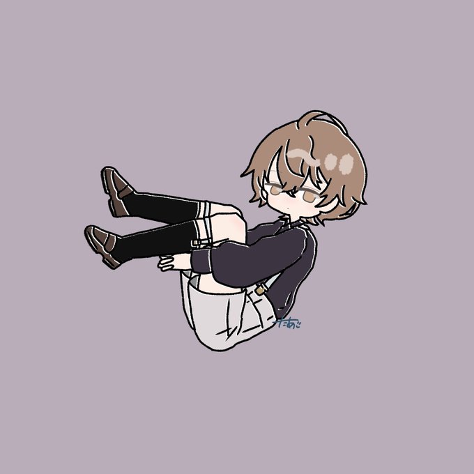 「brown hair hugging own legs」 illustration images(Latest)