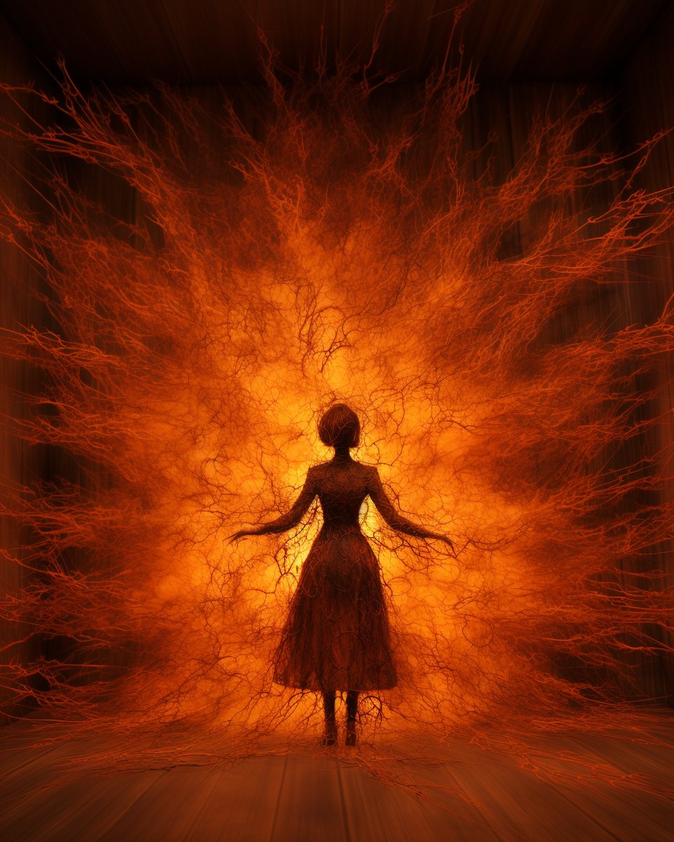 Ai_Art_Account's tweet photo. 🔶️ Illuminated, Wired, Vivid Energy Explosions 🔥 PART 2
#midjourney #midjourneyprompt #art #newart #aiart #followart #openminded #digitalart #promptart #generativeart #loveallart #explosionart #orangeart #wireart #femalemodel #vivid #illuminate #glowingart #red #orange https://t.co/bowAFRPWHq