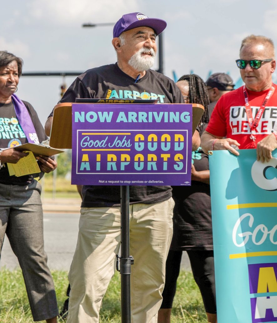 This is Marcelino. He is a cabin cleaner at @CLTAirport. He recently had surgery to remove melanoma. He has no healthcare or paid time off and had to pay for the surgery on his own. He was out of work for a month without pay. Tell Congress to fix this: act.seiu.org/a/gjga