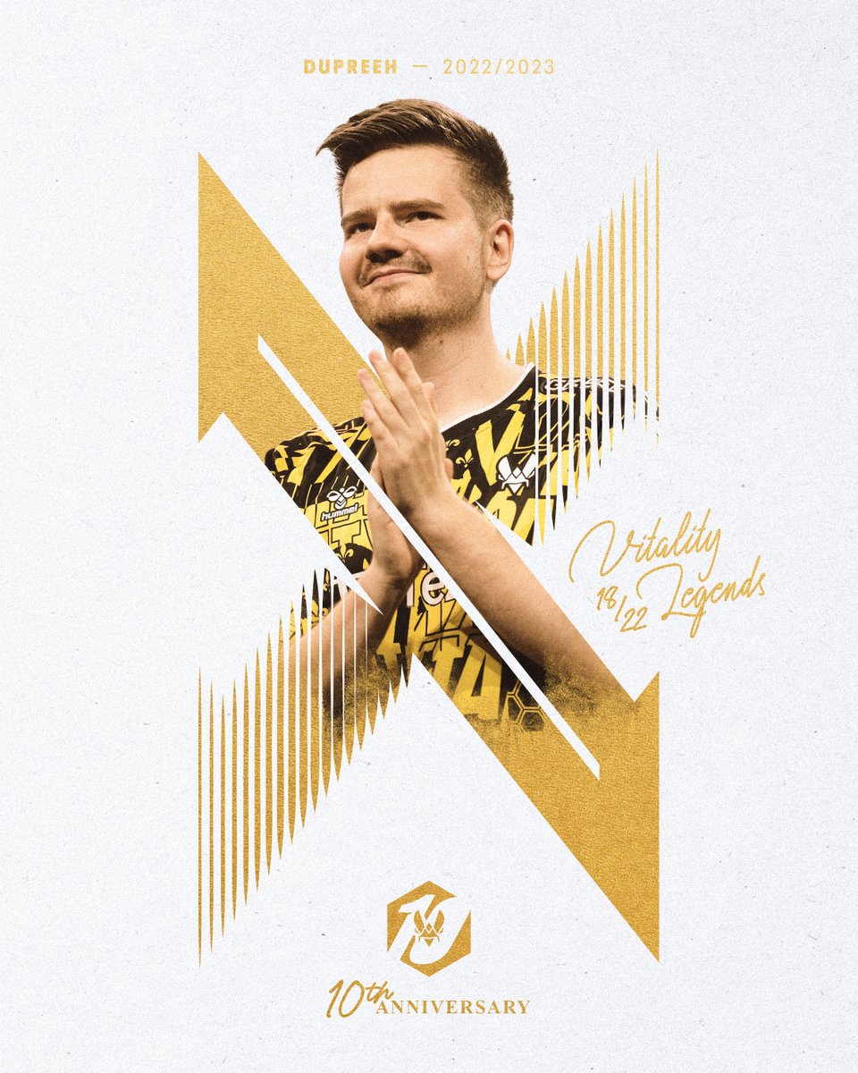 TeamVitality's tweet photo. Mister 100% 

You never missed a Major and lifted more trophies than anyone elso on CS: GO. 
Your career is one of the greatest of our sport, your personality one of the sweetest. 
We are proud of the road we travelled together.

@dupreeh, you are a Team Vitality Legend. 18/22 https://t.co/mCDksp6aKX
