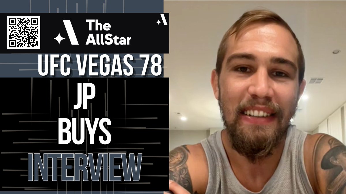 Chopped it up with JP Buys for <a href="/TheAllStarSport/">The AllStar Sports</a> ahead of #UFCVegas78 &amp; talked:

✓ Marcus McGhee matchup
✓ Hamstring injury/surgery
✓ Training with Aljamain Sterling, Amir Albazi
✓ Dricus du Plessis/Israel Adesanya beef

📷 youtu.be/yzQzSxFJkFg