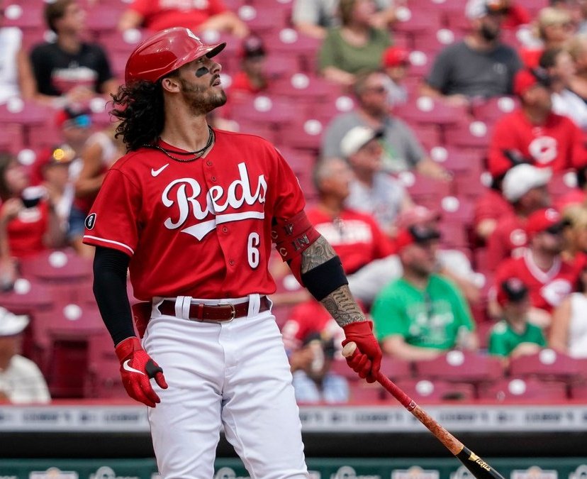CincyProblems's tweet photo. The #Reds have told teams they are willing to trade Jonathan India for young starting pitchers, per @Feinsand. https://t.co/ZkHJxzDq0a