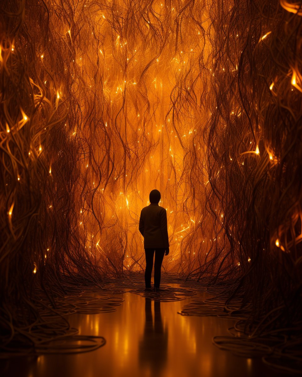 Ai_Art_Account's tweet photo. 🔶️ Illuminated, Wired, Vivid Energy Explosions 🔥 PART 3
#midjourney #midjourneyprompt #art #newart #aiart #followart #openminded #digitalart #promptart #generativeart #loveallart #explosionart #orangeart #wireart #femalemodel #vivid #illuminate #glowingart #red #orange https://t.co/lQSpMTXaka
