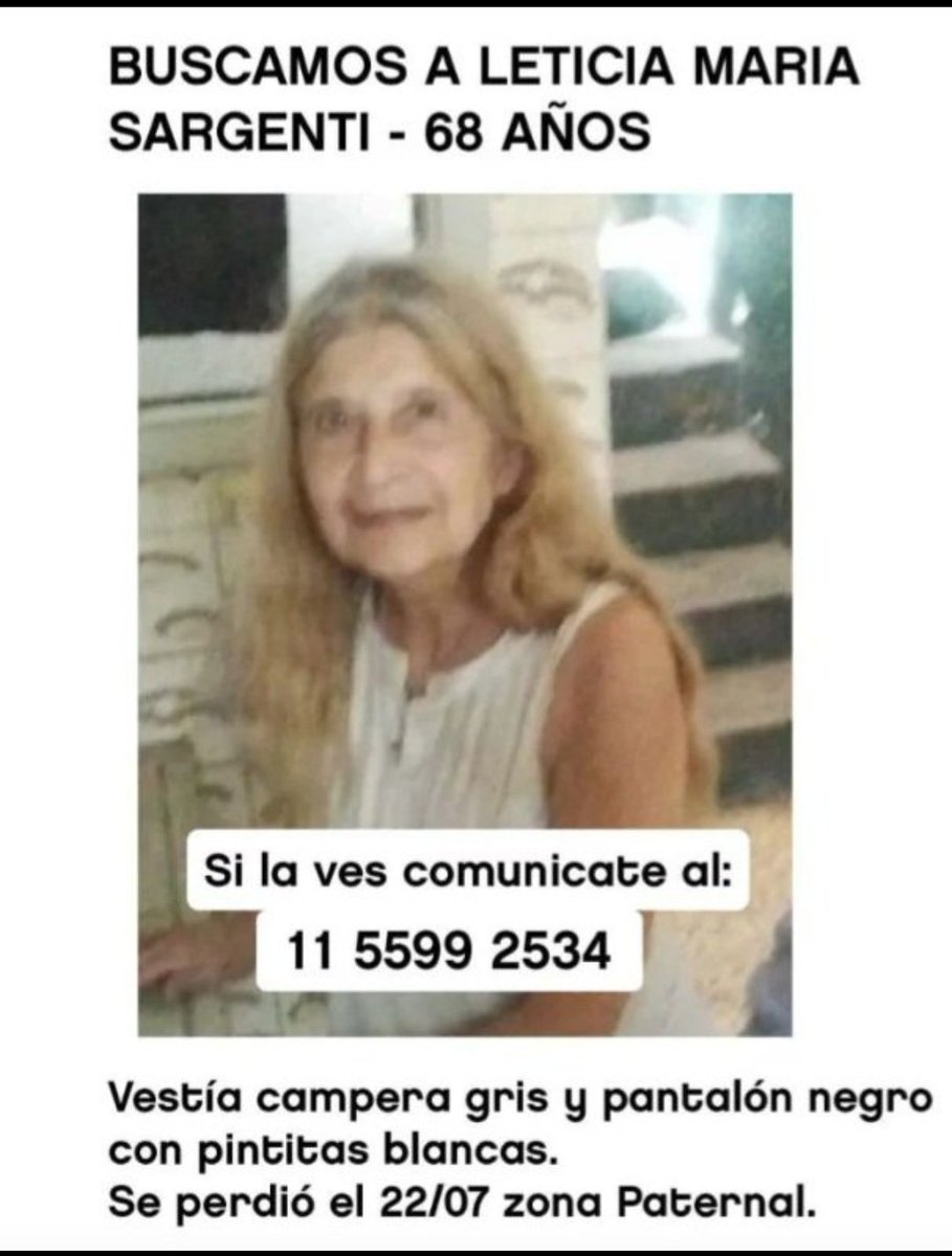 SigridCurtis's tweet photo. @UnlamOficial Por Favor podrían  ayudar a difundir. Muy agradecidos https://t.co/LRVBjbg7Aa