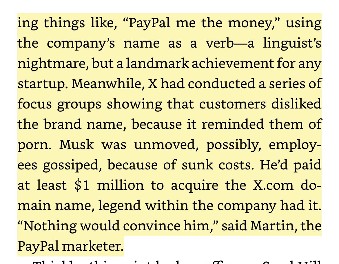 Others have pointed this out, but this renaming is stepping on the exact same rake that got him ousted by PayPal. Wrote about this in my book