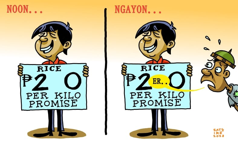 PitikBulagPH's tweet photo. Were the promises made during the SONA 2022 fulfilled? Cartoons by Steph Bravo, Sat's Ire, The Political Idiot, and Robbie Komiks. #FactsFirstPH #SONA2023 https://t.co/f8U8ZplVbF