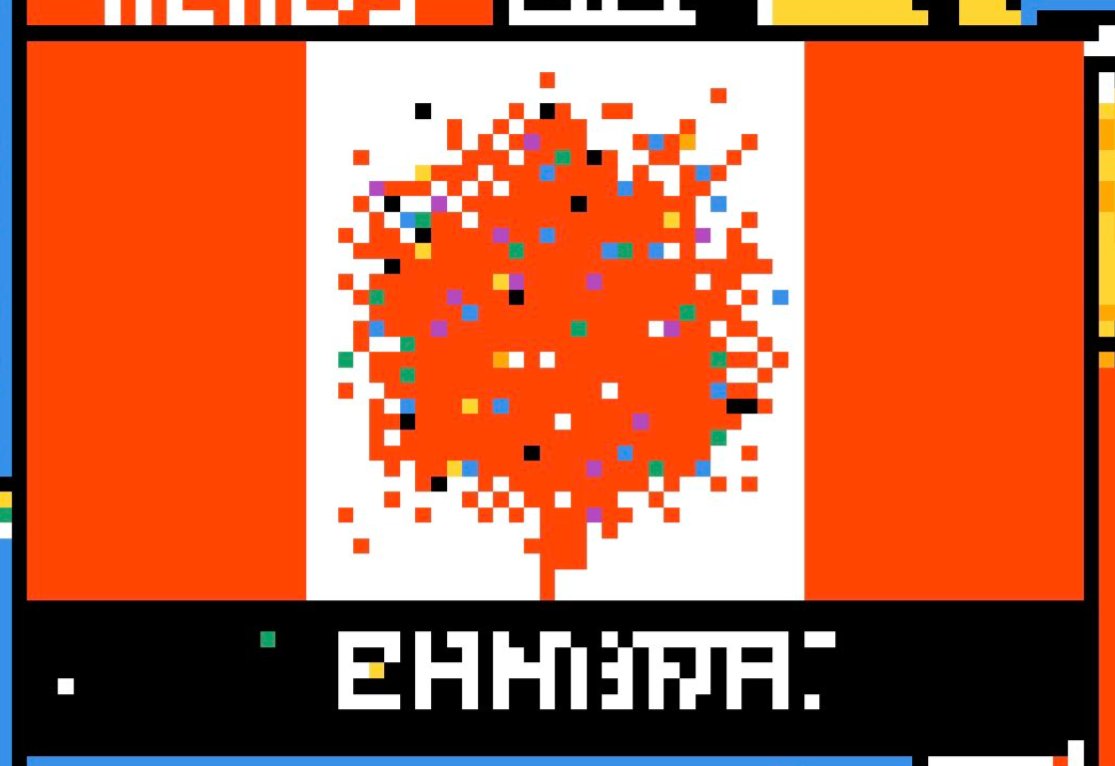 db_witch's tweet photo. it's funny how a group of weebs can animate an entire music video in this but Canada can't draw their own flag https://t.co/ZtXZA7fovY