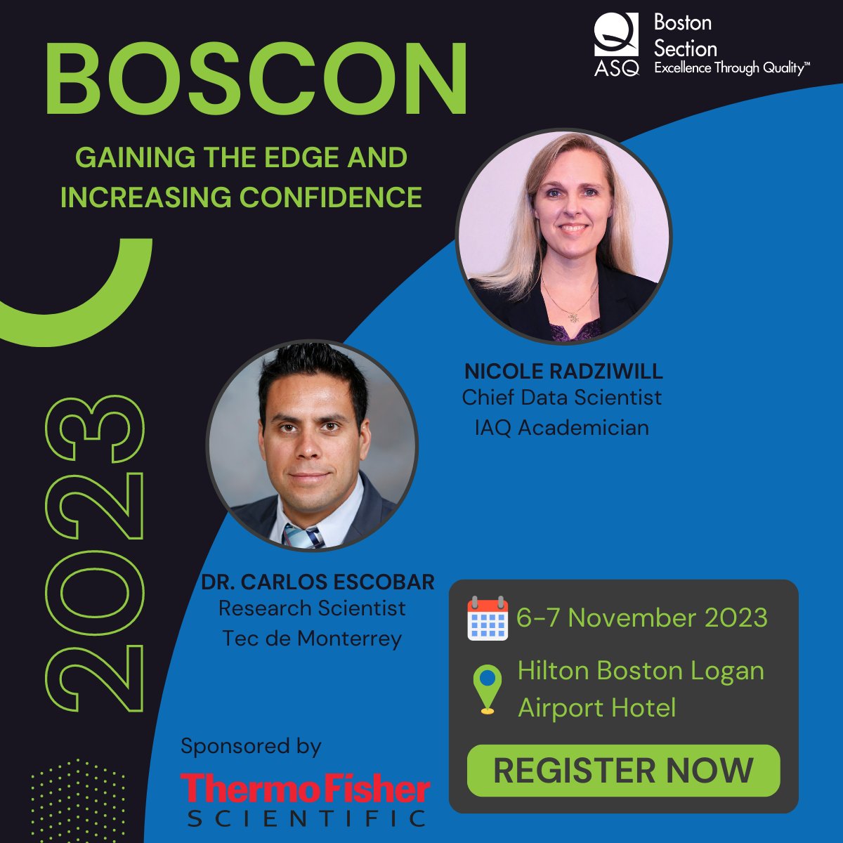 ASQBoston's tweet image. EARLY BIRD RESGISTRATION ENDING SOON

Interested in advancing your quality expertise? Join us November, 6-7 2023 for BOSCON 2023. The two-day event focuses on Gaining the Edge and Increasing Confidence.

Register buff.ly/3pRJHeA 
More information buff.ly/44wK3Xh