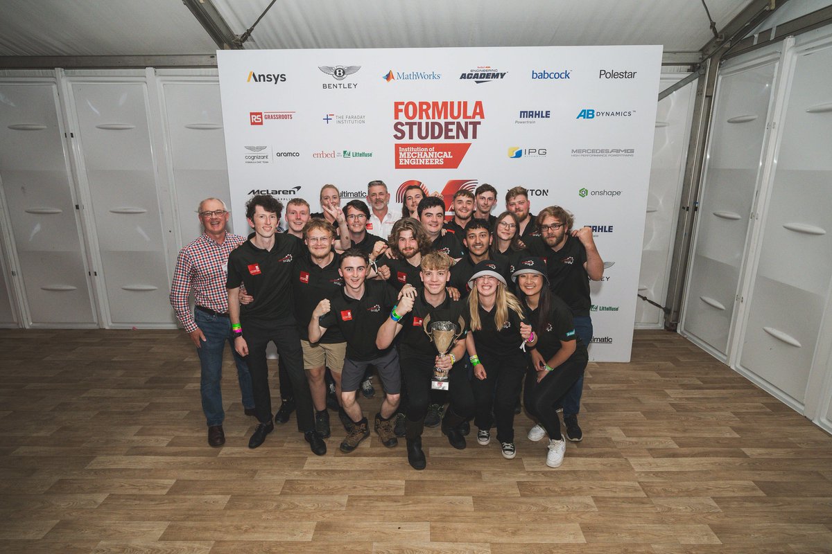 IMechE's tweet photo. We can hardly believe that @FormulaStudent is over for another year! Huge congratulations to:

🏆 Overall winner @Formula_MMR 
🥈Runner up @staffsuniFS 
🥉 Third place @oxbrookesracing 

For a complete list of all winners in all categories visit: https://t.co/TA69E2IQpD
#FS2023 https://t.co/PVc4Ep58Nu