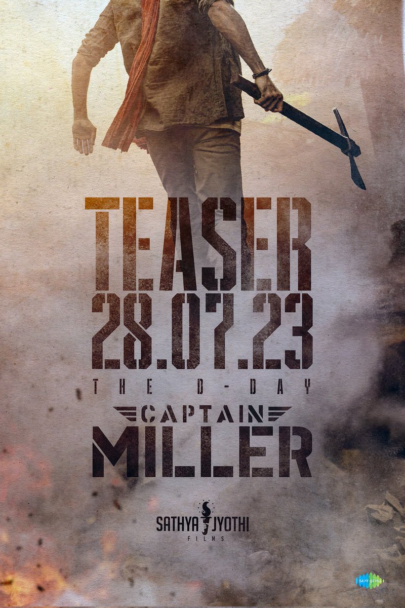 Get ready to experience the never before of @dhanushkraja 🥁 #CaptainMiller Teaser on 28th JULY 2023 🔥🤗 @ArunMatheswaran @NimmaShivanna @sundeepkishan @gvprakash @priyankaamohan @saregamasouth