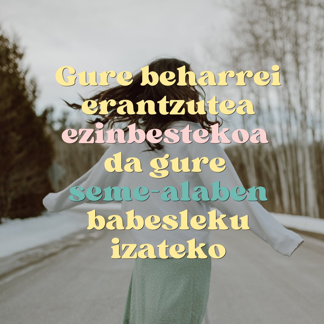 🥰Gaur, uztailak 24, #AutozainketarenMundukoEguna ospatuko da

Gure beharrei erantzutea ezinbestekoa da gure seme-alaben babesleku izateko. Garrantzitsua da gure familia- eta lagun-sarearekin harremanetan egotea eta aisialdirako eta jarduera atseginetarako guneak izatea.