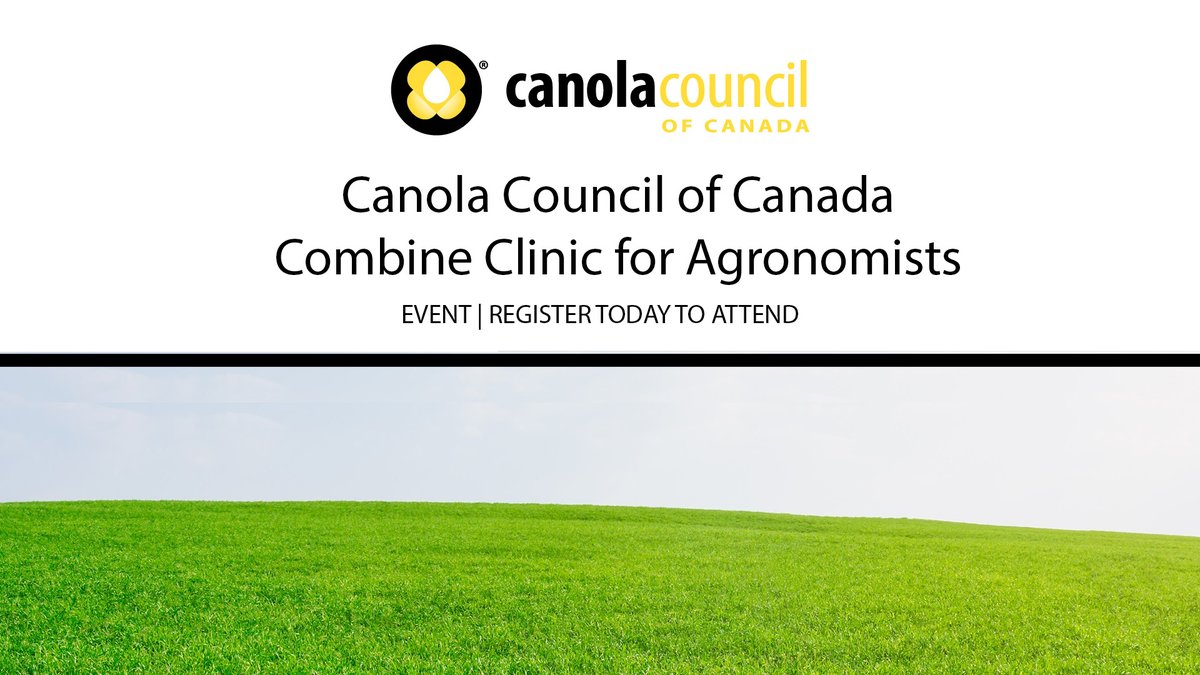 Combine College has two courses on August 3, 2023. 
1. Basic Combine Operation How to reduce losses - 1.5 CM CEUs
2. Current Harvest Research How to measure losses - 1.5 CM CEUs

The Canola Council of Canada sponsors this course. Full event information: bit.ly/44vorKU.