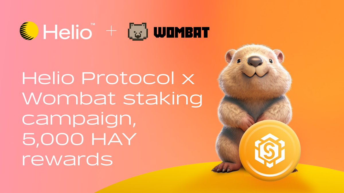 lista_dao's tweet image. 4️⃣ Join our campaign with @WombatExchange! 😍

Click the link to join the campaign and claim Wombat x Helio 5,000 $HAY rewards OAT! 🚀

🔗: galxe.com/helio/campaign…