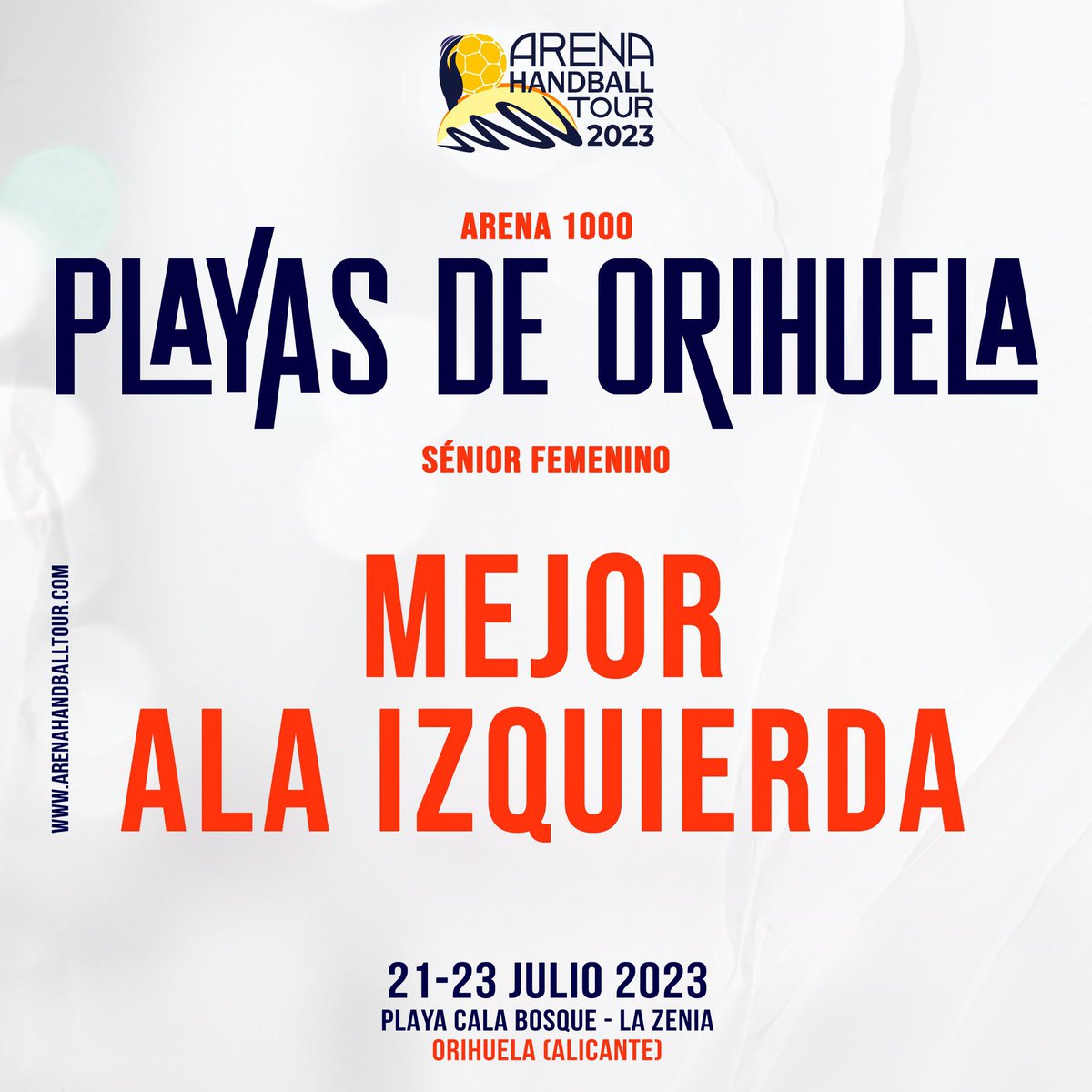 ✨ ¡Vota por la 𝙈𝙚𝙟𝙤𝙧 𝘼𝙡𝙖 𝙄𝙯𝙦𝙪𝙞𝙚𝙧𝙙𝙖 en el #Arena1000 Playas de Orihuela!

♻️ RT: Jimena Laguna <a href="/jimenalaguna14/">Jimena</a> (<a href="/BeachCiudadReal/">BM Playa Ciudad Real</a>)
❤️ Me Gusta: Malena Díaz (<a href="/cbmpciudemalaga/">Fundación Fomento Deporte CBMP Ciudad de Málaga</a>)

#BalonmanoPlaya #ArenaHandballTour <a href="/AytoOrihuela/">AytoOrihuela</a> <a href="/dxtsorihuela/">Deportes Orihuela</a> <a href="/dipuAlicante/">Diputación de Alicante</a>