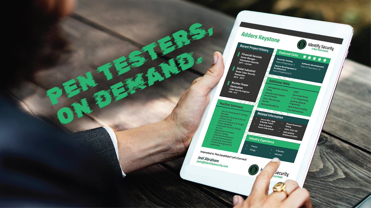 doyouidentify's tweet image. #IdentifySecurity has over 1000 highly qualified, diverse offensive operators available immediately for penetration testing. No upfront commitment. Achieve your cybersecurity goals with flexibility and expertise. Connect with us today! #OffensiveSecurity #PenTesting