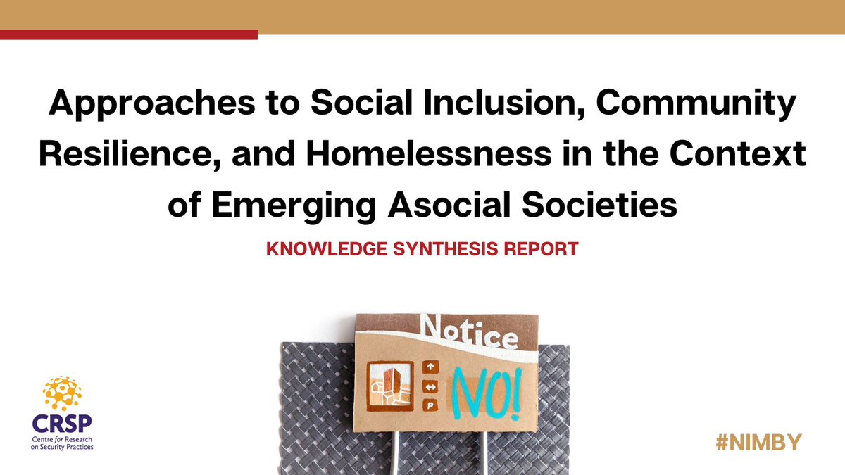 This #LitReview examines two significant issues related to NIMBYism. Check it out to learn about: 

- The existing literature on NIMBYism and YIMBYism

- Strategies that address social exclusion and promote community resilience.

READ: bit.ly/3Y4sfA4 

<a href="/WLUCriminology/">LaurierCriminology</a>