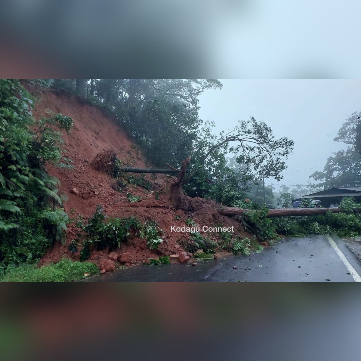 BREAKING: Madikeri-Mangaluru National Highway  blocked due to landslide near Madenadu. Hundreds of vehicles stranded on both sides of the highway. Road clearing work is underway.

#KodaguMonsoon2023