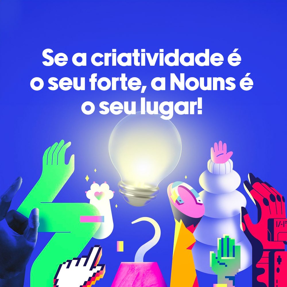 Se você é do tipo que dorme e acorda tendo ideias e quer botar seus projetos na rua, você precisa conhecer a Nouns!

Clica no link da bio e preenche o formulário que nós vamos te ajudar 🤝