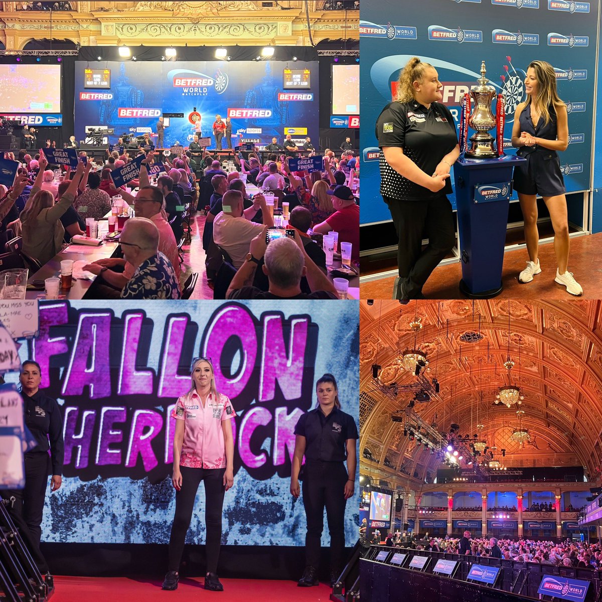 Another great weekend seeing women’s sport being showcased and the variety of roles that women are playing in the production, venue operations and media at the 2023 World Matchplay Championships. Thanks again to @DaveAllen1981 @MattPorter_PDC and all at the @OfficialPDC