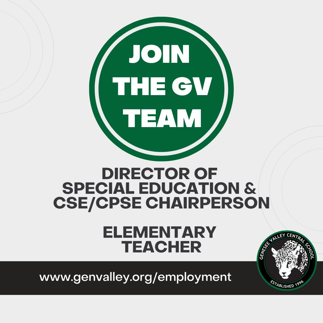 Check out our latest job openings at GVCS: genvalley.org/employment