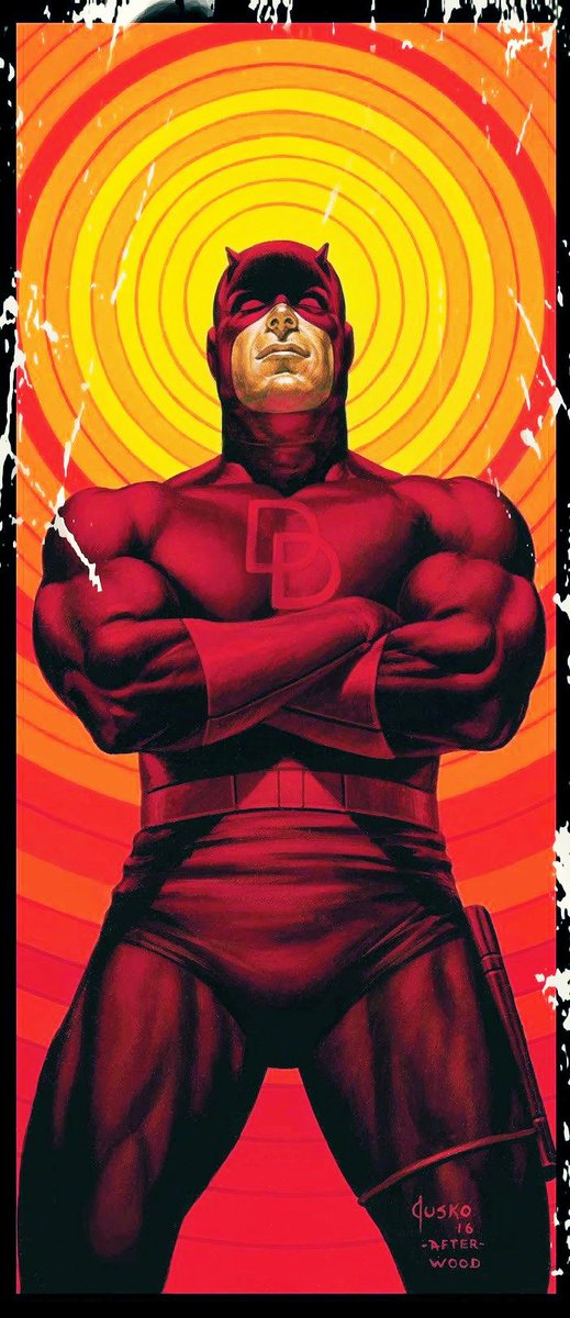 IntoWeird's tweet photo. Daredevil corner box recreation by Joe Jusko. #Marvel #Comics #ComicArt https://t.co/HeGbwWSjcc